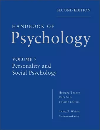 Handbook of Psychology, Personality and Social Psychology cover