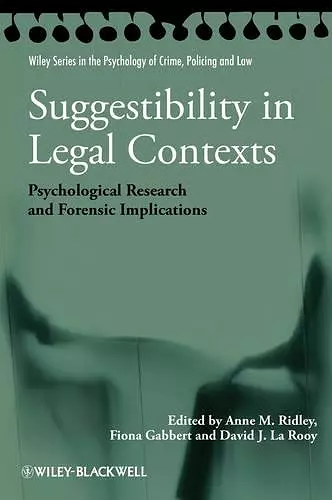 Suggestibility in Legal Contexts cover