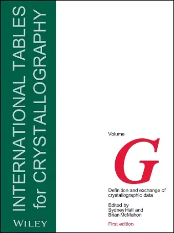 International Tables for Crystallography, Volume G cover