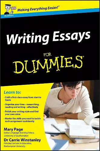 Writing Essays For Dummies, UK Edition cover