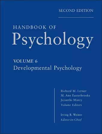 Handbook of Psychology, Developmental Psychology cover