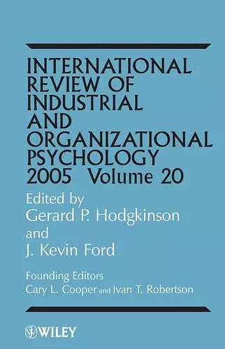 International Review of Industrial and Organizational Psychology 2005, Volume 20 cover