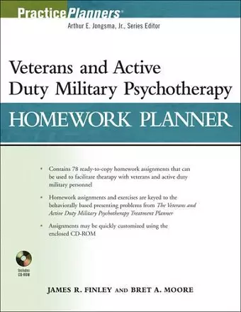 Veterans and Active Duty Military Psychotherapy Homework Planner cover