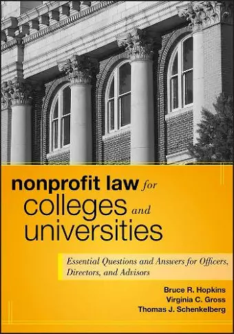 Nonprofit Law for Colleges and Universities cover