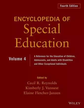 Encyclopedia of Special Education, Volume 4 cover