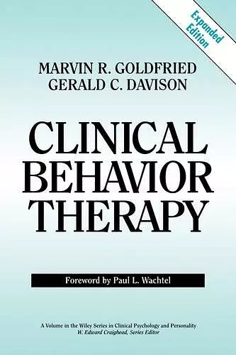 Clinical Behavior Therapy, Expanded cover