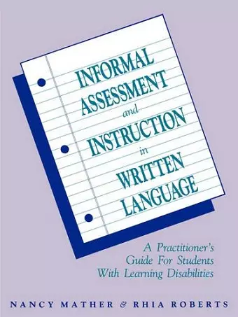 Informal Assessment and Instruction in Written Language cover