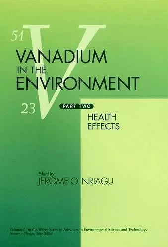 Vanadium in the Environment, Part 2 cover