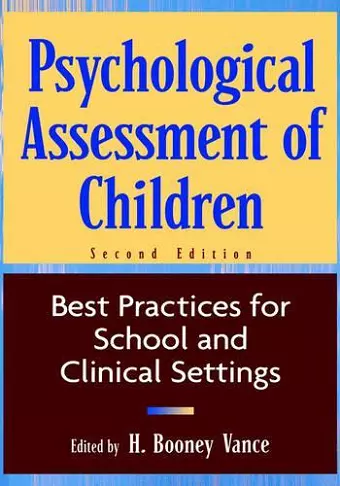 Psychological Assessment of Children cover