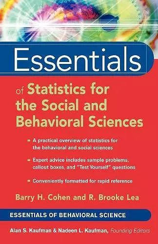 Essentials of Statistics for the Social and Behavioral Sciences cover