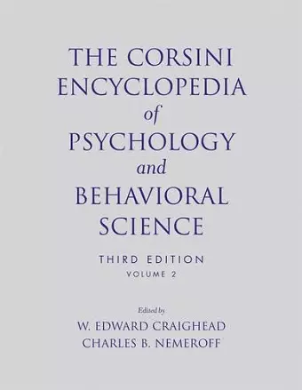 The Corsini Encyclopedia of Psychology and Behavioral Science, Volume 2 cover