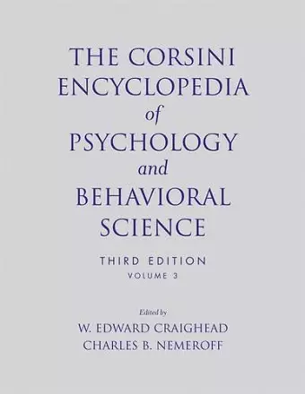 The Corsini Encyclopedia of Psychology and Behavioral Science, Volume 3 cover