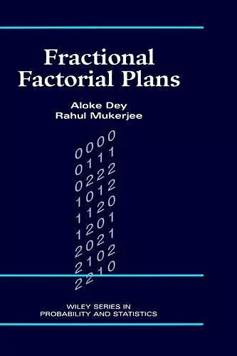 Fractional Factorial Plans cover