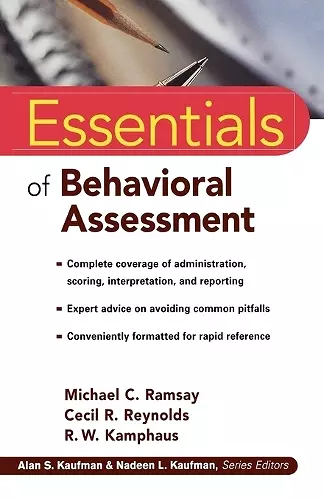 Essentials of Behavioral Assessment cover