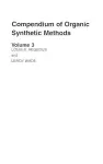 Compendium of Organic Synthetic Methods, Volume 3 cover