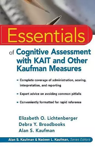 Essentials of Cognitive Assessment with KAIT and Other Kaufman Measures cover