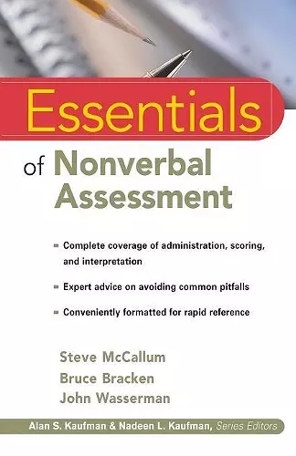 Essentials of Nonverbal Assessment cover