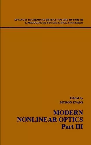 Modern Nonlinear Optics, Volume 119, Part 3 cover