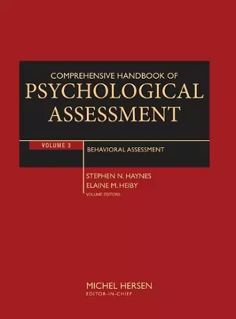 Comprehensive Handbook of Psychological Assessment, Volume 3 cover