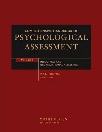 Comprehensive Handbook of Psychological Assessment, Volume 4 cover