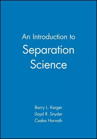 An Introduction to Separation Science cover