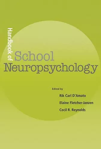 Handbook of School Neuropsychology cover