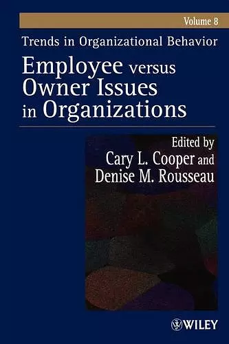 Trends in Organizational Behavior, Volume 8 cover