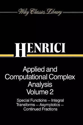 Applied and Computational Complex Analysis, Volume 2 cover