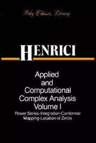 Applied and Computational Complex Analysis, 3 Volume Set cover