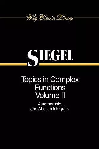 Topics in Complex Function Theory, Volume 2 cover