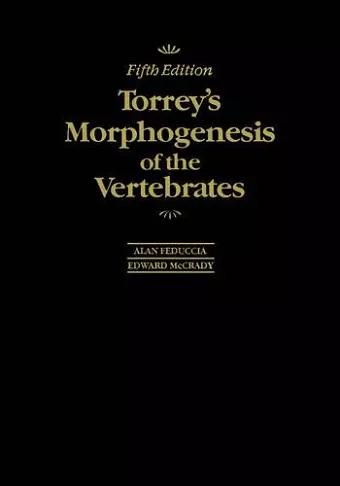 Torrey's Morphogenesis of the Vertebrates cover