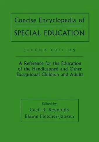 Concise Encyclopedia of Special Education cover