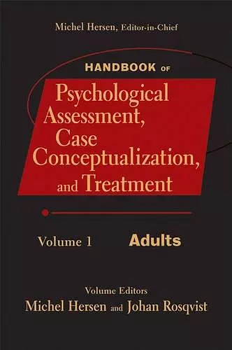 Handbook of Psychological Assessment, Case Conceptualization, and Treatment, Volume 1 cover