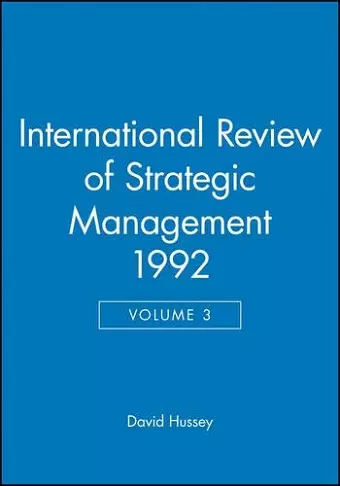 International Review of Strategic Management 1992, Volume 3 cover