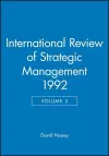 International Review of Strategic Management 1992, Volume 3 cover