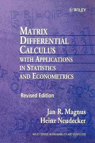 Matrix Differential Calculus with Applications in Statistics and Econometrics cover