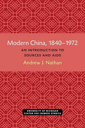 Modern China, 1840–1972 cover