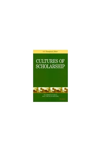 Cultures of Scholarship cover