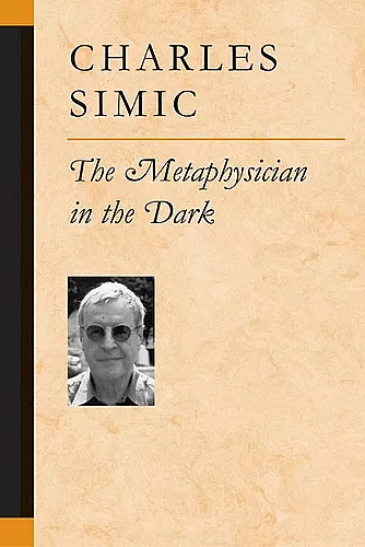 The Metaphysician in the Dark cover
