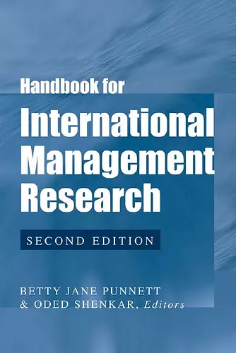 Handbook for International Management Research cover