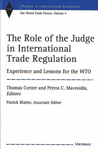 The Role of the Judge in International Trade Regulation cover