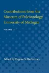 Contributions from the Museum of Paleontology cover