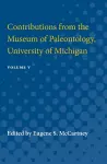 Contributions from the Museum of Paleontology cover