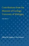 Contributions from the Museum of Geology cover