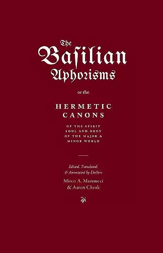 The Basilian Aphorisms cover