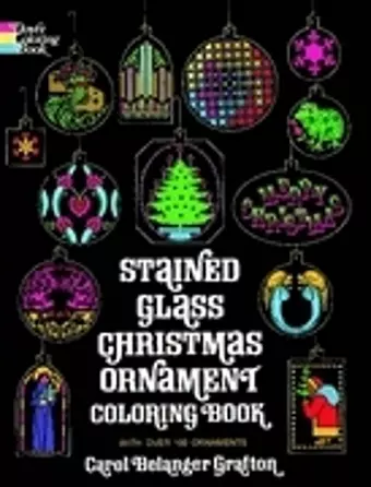 Stained Glass Christmas Ornament Coloring Book cover