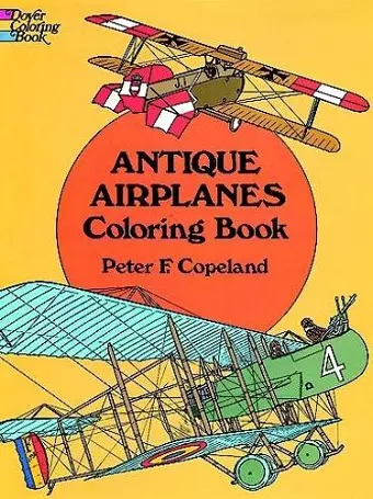 Antique Airplanes Coloring Book cover