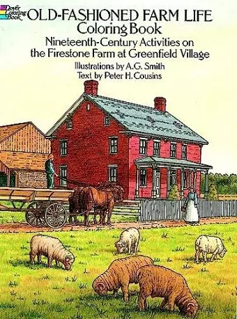Old-Fashioned Farm Life Coloring Book cover