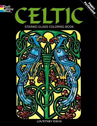 Celtic Stained Glass Coloring Book cover