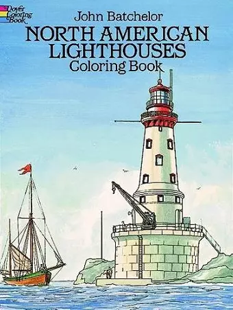 North American Lighthouses Coloring Book cover